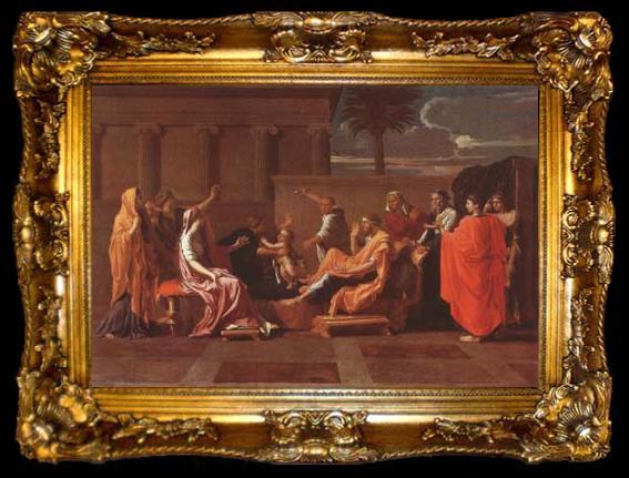 framed  Nicolas Poussin Moses Trampling on the Pharaoh